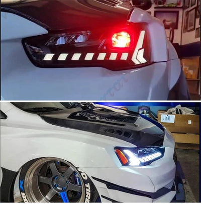 Phares LED Projecteur Mitsubishi Lancer EVO X - vue arrière - Becquet Voiture