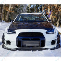 Phares LED Projecteur Mitsubishi Lancer EVO X - vue de trois-quarts - Becquet Voiture