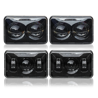 Phares LED Rectangulaires 4x6 Peterbilt Kenworth - vue de profil - Becquet Voiture