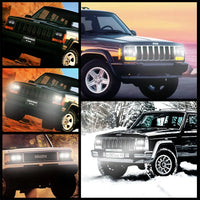 Phares LED Rectangulaires Jeep Wrangler YJ - packshot studio - Becquet Voiture