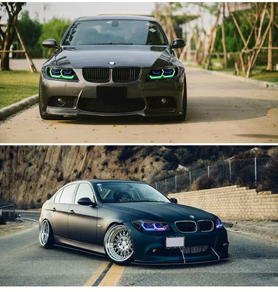 Phares LED RGB BMW Série 3 E90 2005-2012 - packshot studio - Becquet Voiture