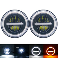 Phares LED Ronds 7 Pouces Jeep Wrangler - packshot studio - Becquet Voiture
