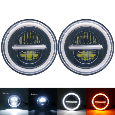 Phares LED Ronds 7 Pouces Jeep Wrangler - packshot studio - Becquet Voiture