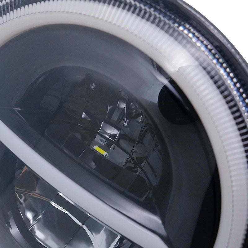 Phares LED Ronds 7 Pouces Jeep Wrangler - vue arrière - Becquet Voiture