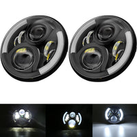 Phares LED Ronds 7 Pouces VW Coccinelle - détail du montage - Becquet Voiture