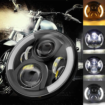 Phares LED Ronds 7 Pouces VW Coccinelle - vue arrière - Becquet Voiture
