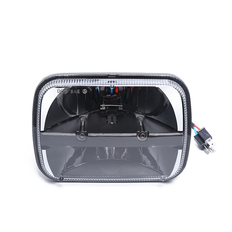 Phares LED Ronds 7x6/5x7 Jeep Wrangler YJ Cherokee XJ - détail du montage - Becquet Voiture