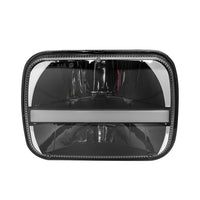 Phares LED Ronds 7x6/5x7 Jeep Wrangler YJ Cherokee XJ - vue rapprochée - Becquet Voiture