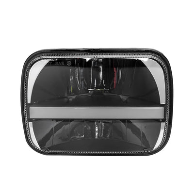 Phares LED Ronds 7x6/5x7 Jeep Wrangler YJ Cherokee XJ - vue rapprochée - Becquet Voiture