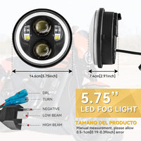 Phares LED Ronds BMW E30 325i 528i 535i 735i - installé sur véhicule - Becquet Voiture