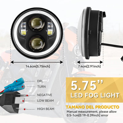 Phares LED Ronds BMW E30 325i 528i 535i 735i - installé sur véhicule - Becquet Voiture