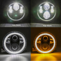 Phares LED Ronds BMW E30 325i 528i 535i 735i - vue de profil - Becquet Voiture