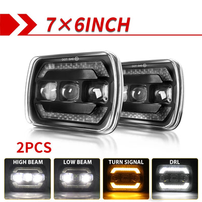 Phares LED Ronds Jeep Wrangler YJ Cherokee XJ - détail du montage - Becquet Voiture