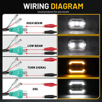 Phares LED Ronds Jeep Wrangler YJ Cherokee XJ - installé sur véhicule - Becquet Voiture