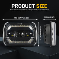 Phares LED Ronds Jeep Wrangler YJ Cherokee XJ - vue de profil - Becquet Voiture