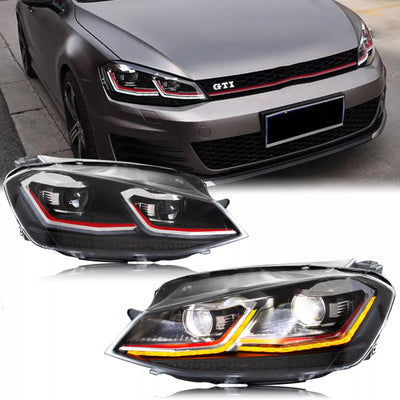Phares LED Séquentiels Volkswagen Golf 6 MK6 GTI 2008-2013 - packshot studio - Becquet Voiture