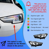 Phares LED Style RS Audi A4 S4 RS4 2017-2019 - vue rapprochée - Becquet Voiture