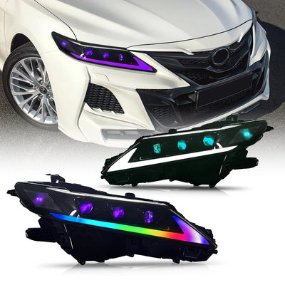 Phares LED Toyota Camry 8e Génération 2018-2024 Triple - détail du montage - Becquet Voiture
