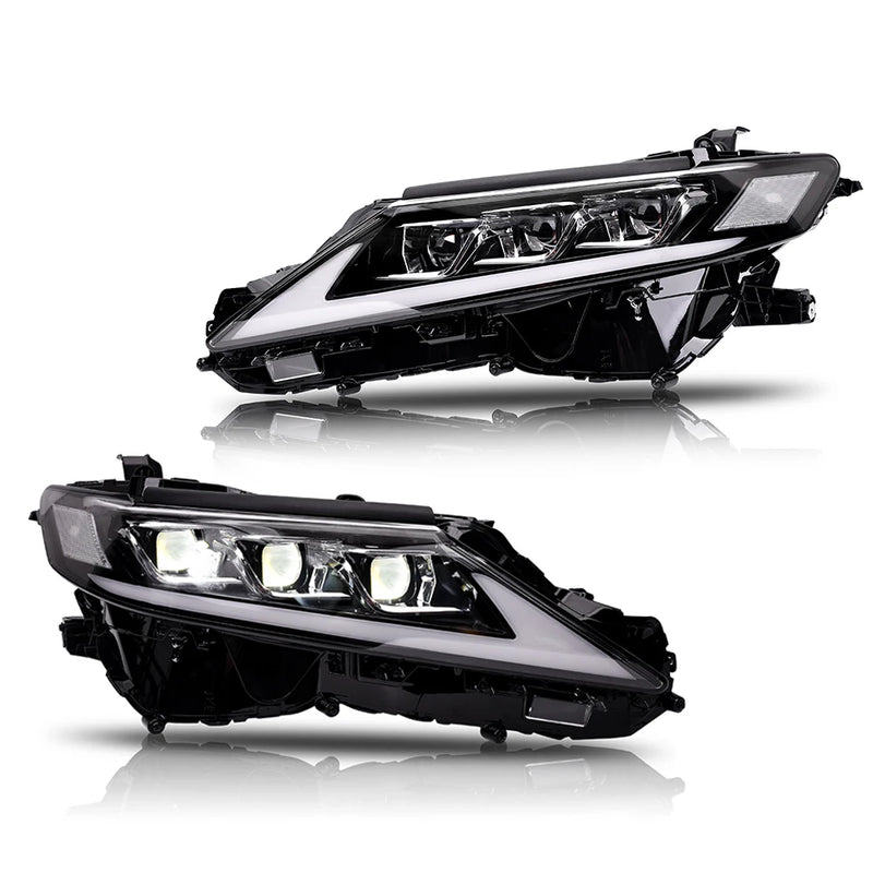 Phares LED Toyota Camry 8e Génération 2018-2024 Triple - vue de dessus - Becquet Voiture