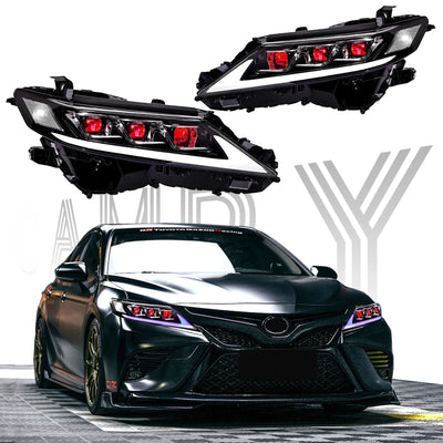 Phares LED Toyota Camry 8e Génération 2018-2024 Triple - vue de face - Becquet Voiture