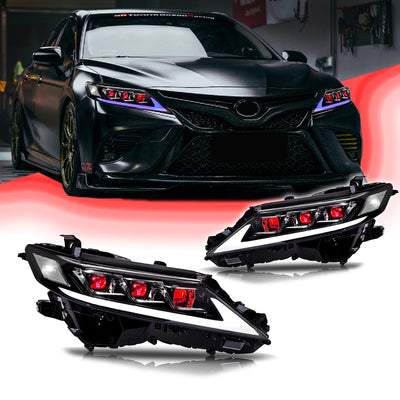 Phares LED Toyota Camry 8e Génération 2018-2024 Triple - vue rapprochée - Becquet Voiture