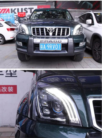 Phares LED Toyota Land Cruiser Prado Sequentiels - installé sur véhicule - Becquet Voiture