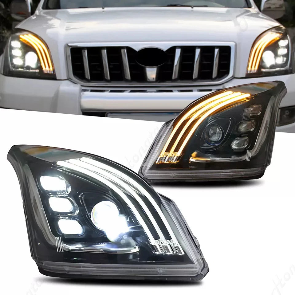 Phares LED Toyota Land Cruiser Prado Sequentiels - vue de face - Becquet Voiture