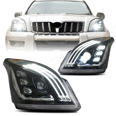 Phares LED Toyota Land Cruiser Prado Sequentiels - vue de profil - Becquet Voiture