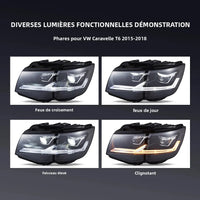 Phares LED Volkswagen Caravelle T6 2015-2018 - installé sur véhicule - Becquet Voiture