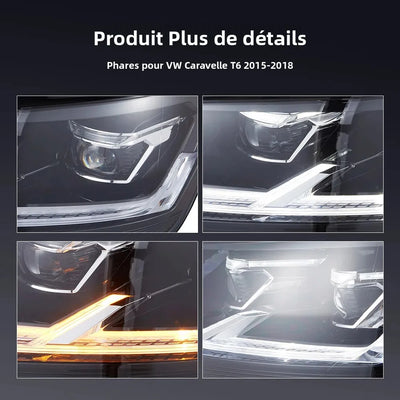 Phares LED Volkswagen Caravelle T6 2015-2018 - packshot studio - Becquet Voiture