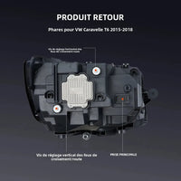 Phares LED Volkswagen Caravelle T6 2015-2018 - vue de trois-quarts - Becquet Voiture