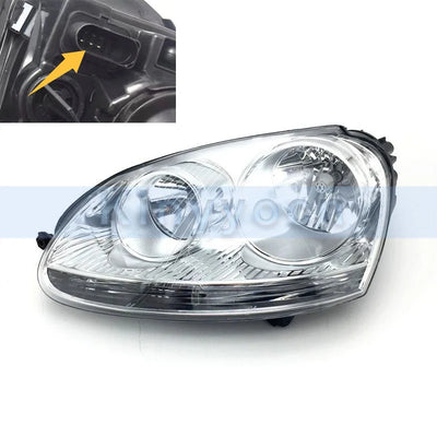 Phares LED Volkswagen Golf 5 MK5 Jetta 2005-2009 - détail du montage - Becquet Voiture