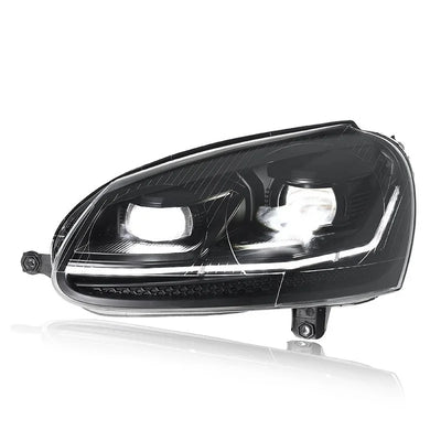 Phares LED Volkswagen Golf 5 Séquentiels DRL - installé sur véhicule - Becquet Voiture