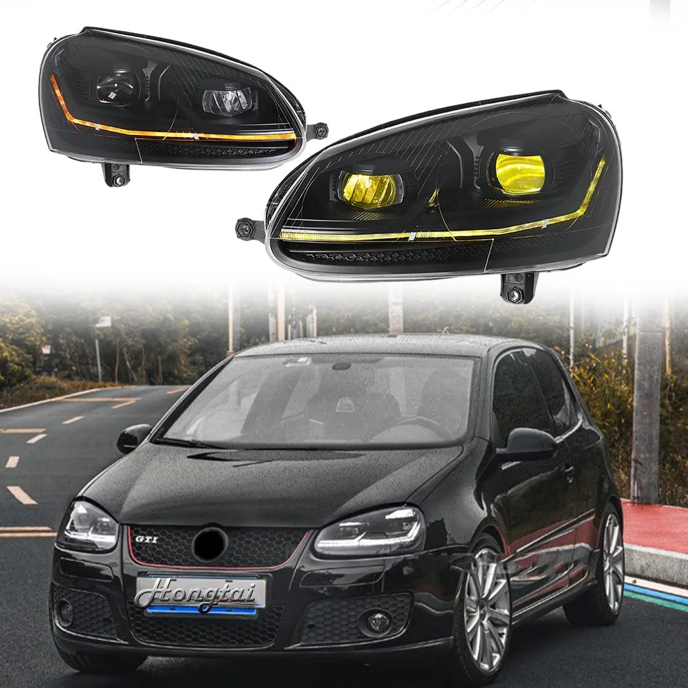 Phares LED Volkswagen Golf 5 Séquentiels DRL - vue de face - Becquet Voiture