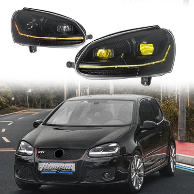 Phares LED Volkswagen Golf 5 Séquentiels DRL - vue de face - Becquet Voiture