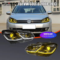 Phares LED Volkswagen Golf 6 2008-2013 - vue de face - Becquet Voiture