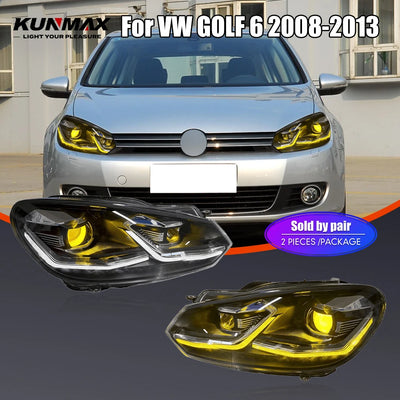 Phares LED Volkswagen Golf 6 2008-2013 - vue de face - Becquet Voiture
