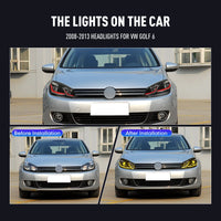 Phares LED Volkswagen Golf 6 2008-2013 - vue de profil - Becquet Voiture
