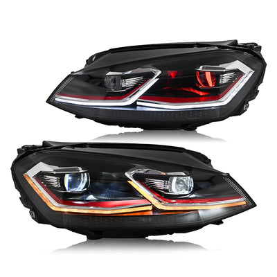 Phares LED Volkswagen Golf 6 7 7.5 2008-2020 - vue de profil 2 - Becquet Voiture