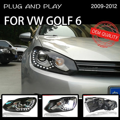 Phares LED Volkswagen Golf 6 MK6 2009-2012 - packshot studio - Becquet Voiture