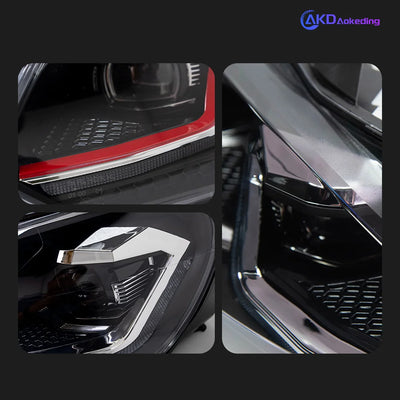 Phares LED Volkswagen Golf 6 MK6 2009-2012 (réf. 2) - installé sur véhicule - Becquet Voiture