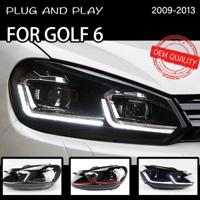 Phares LED Volkswagen Golf 6 MK6 2009-2013 - packshot studio - Becquet Voiture