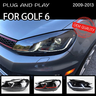 Phares LED Volkswagen Golf 6 MK6 2009-2013 - vue de face - Becquet Voiture