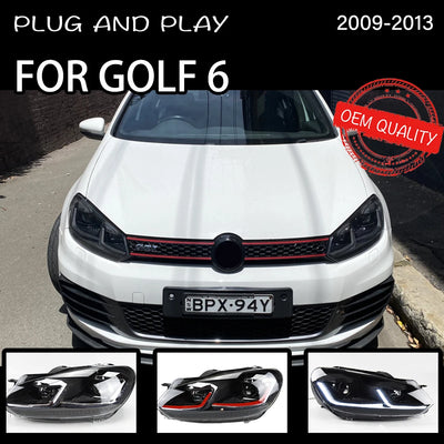 Phares LED Volkswagen Golf 6 MK6 2009-2013 - vue de profil - Becquet Voiture