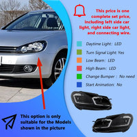 LED-Scheinwerfer Volkswagen Golf 6 MK6 2010–2012 Style Golf 7.5 - Montagedetail - Becquet Voiture