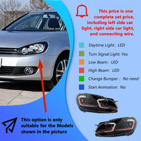 LED-Scheinwerfer Volkswagen Golf 6 MK6 2010–2012 Style Golf 7.5 - Draufsicht - Becquet Voiture
