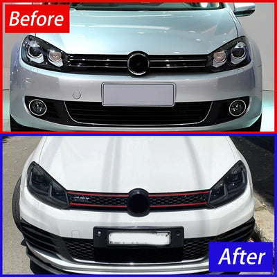 Phares LED Volkswagen Golf 6 MK6 2010-2012 Style Golf 7.5 - vue de trois-quarts - Becquet Voiture