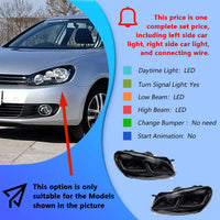 LED-Scheinwerfer Volkswagen Golf 6 MK6 2010–2012 Style Golf 7.5 - Nahansicht - Becquet Voiture