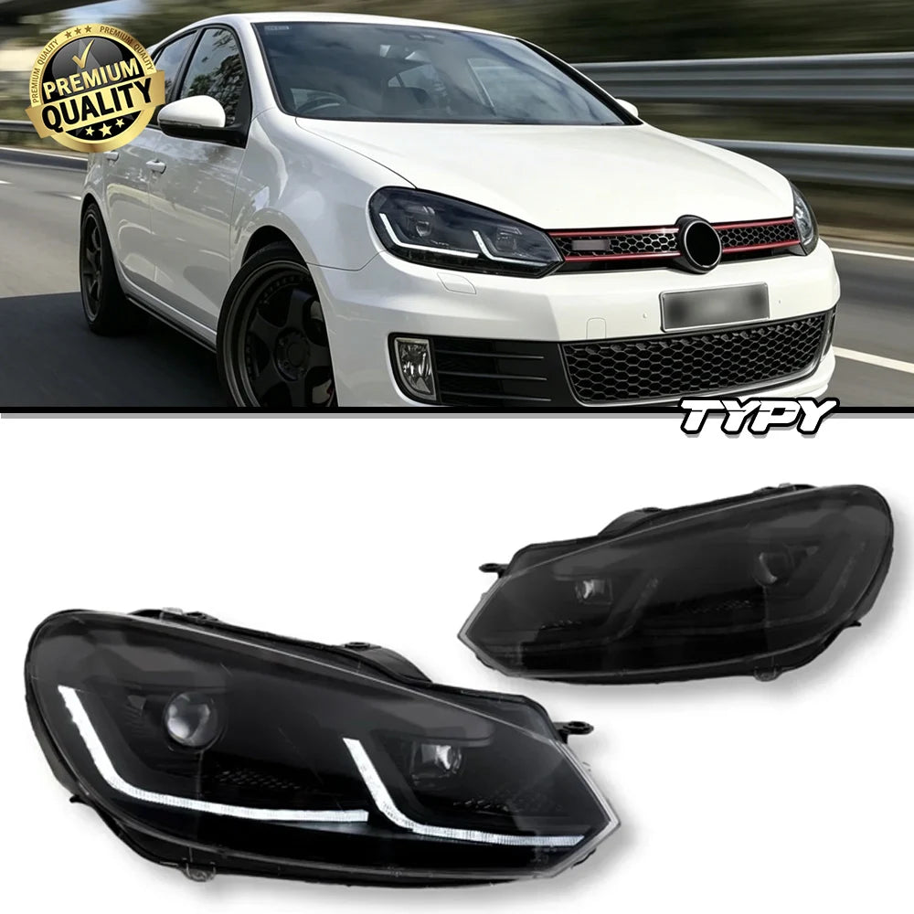 Phares LED Volkswagen Golf 6 MK6 R20 2009-2012 - vue de face - Becquet Voiture