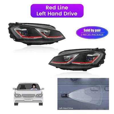 Phares LED Volkswagen Golf 7 2013-2017 - détail du montage - Becquet Voiture